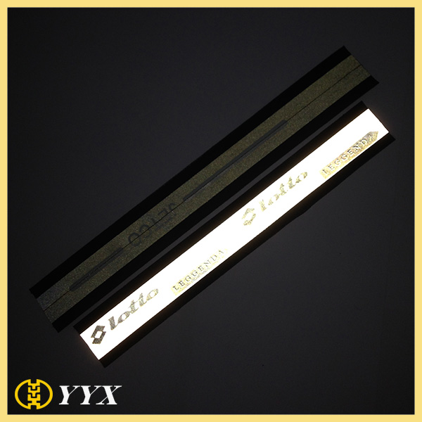 Shiny silver reflective nylon zipper for fire control garments