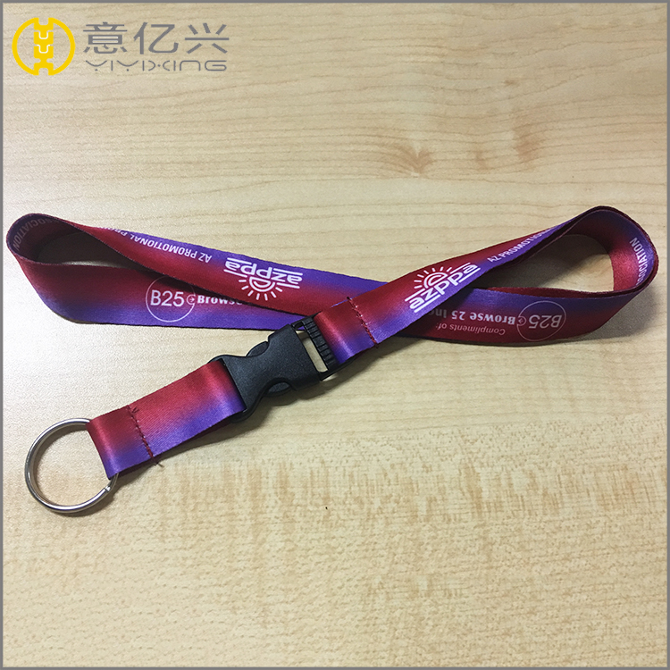 sublimation polyester lanyard custom with metal snap hook