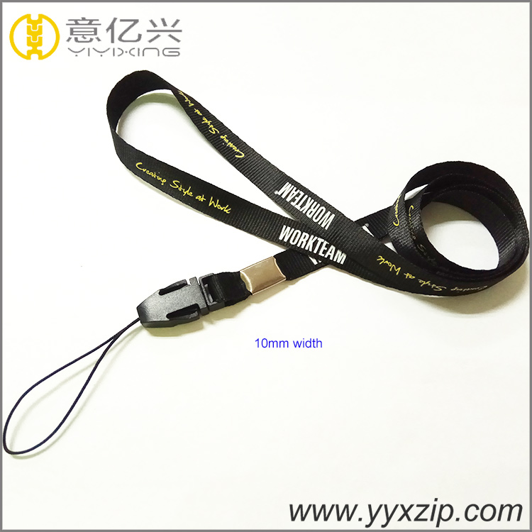 High quality small 10mm neoprene neck rope badge holder narrow lanyard for schoo