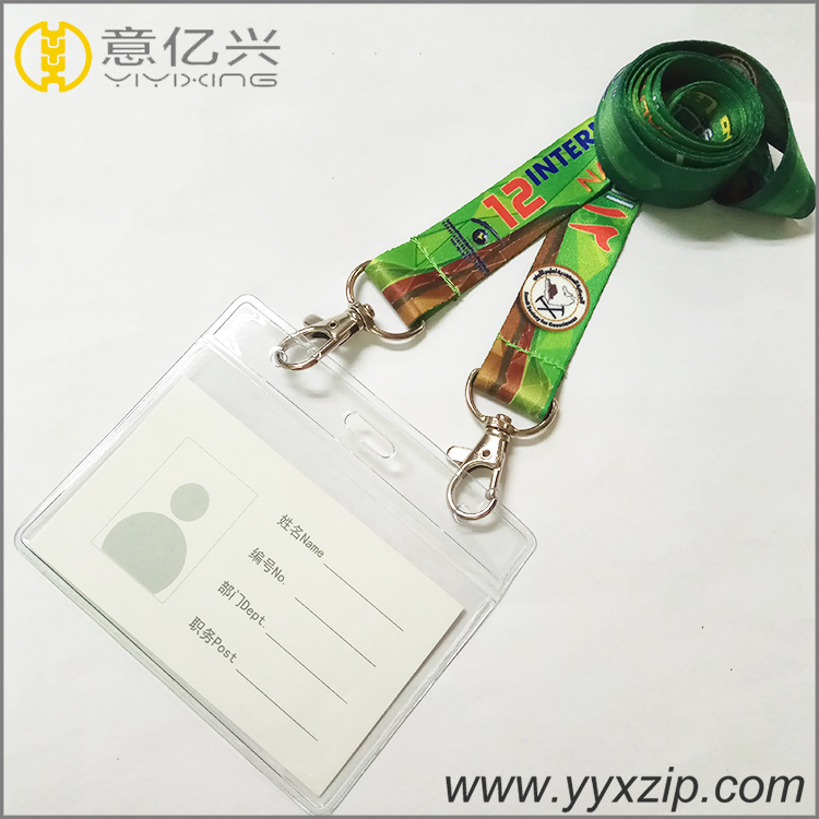 Keychain long sublimation tape id card neck lanyard for school