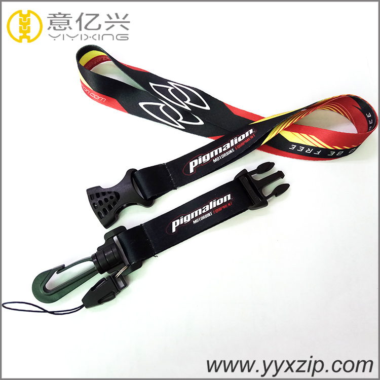 Branded printing great lanyard for black plastic inster buckle safety lanyard