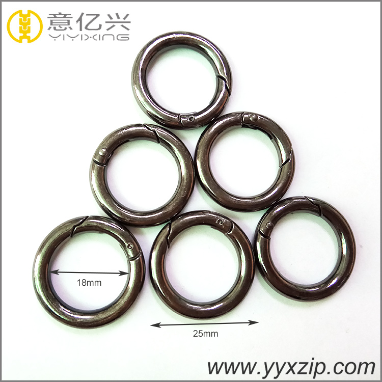 easy open carabiner ring metal O ring adjuster metal strap ring