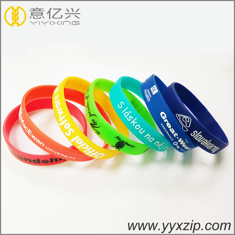 Custom Logo Promotion Gift Silkscreen Print Silicon Wristband