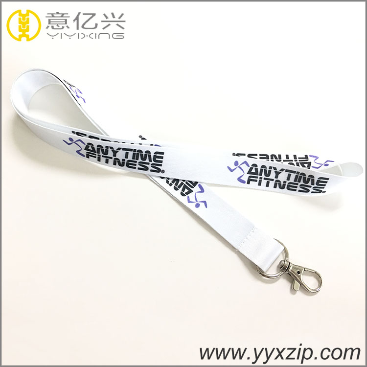 Hot flat release buckle heat transfer printing lanyard with oval hook