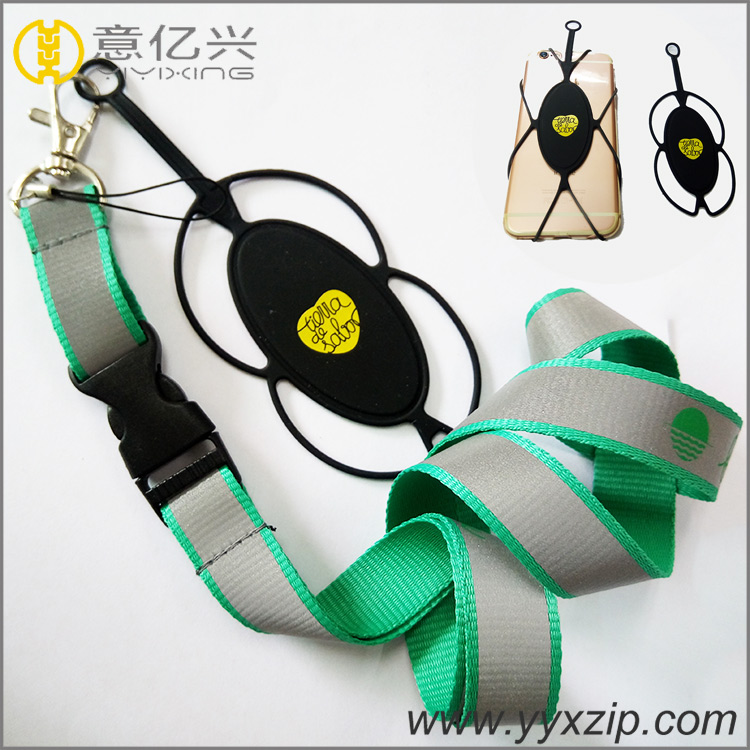 High Quality Sliver Double Layer Mobile Phone Case 3m Reflective Lanyards