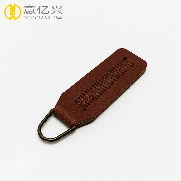 OEM available strong eco-friendly custom leather zipper puller