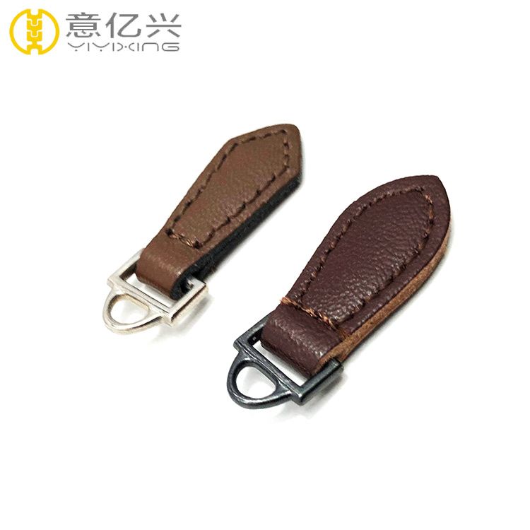 2018 High Quality Solid Color PU Leather Zipper Puller for Bags