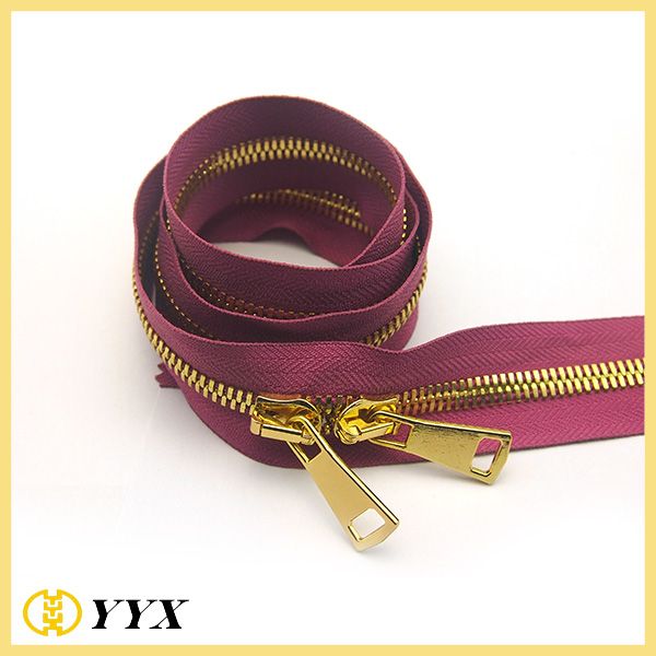 5# long chain metal zipper for wholesale & gold metal zipper